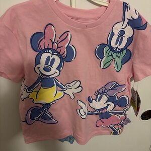 Disney Minnie Mouse Pink and Blue Kids Tee